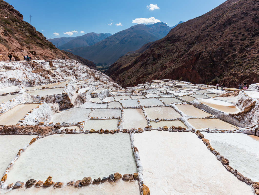 The salt evaporation pond at Maras, Peru.