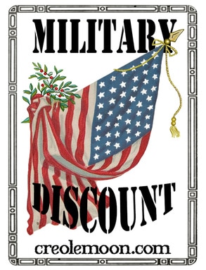 15% Veteran and Military lifetime discount at Creolemoon.com
